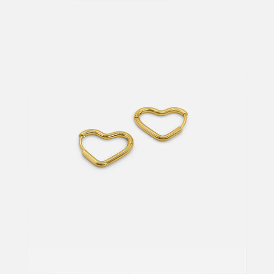 Mini Heart Hoops Earrings