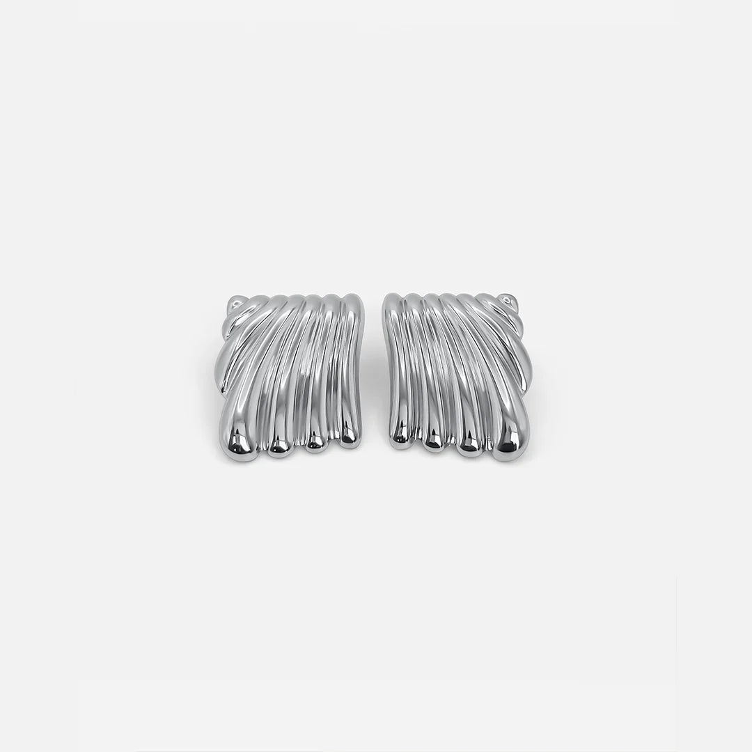 Rippled Stud Earrings