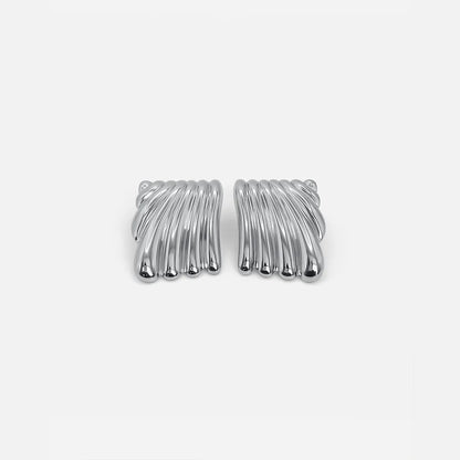 Rippled Stud Earrings