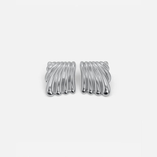Rippled Stud Earrings