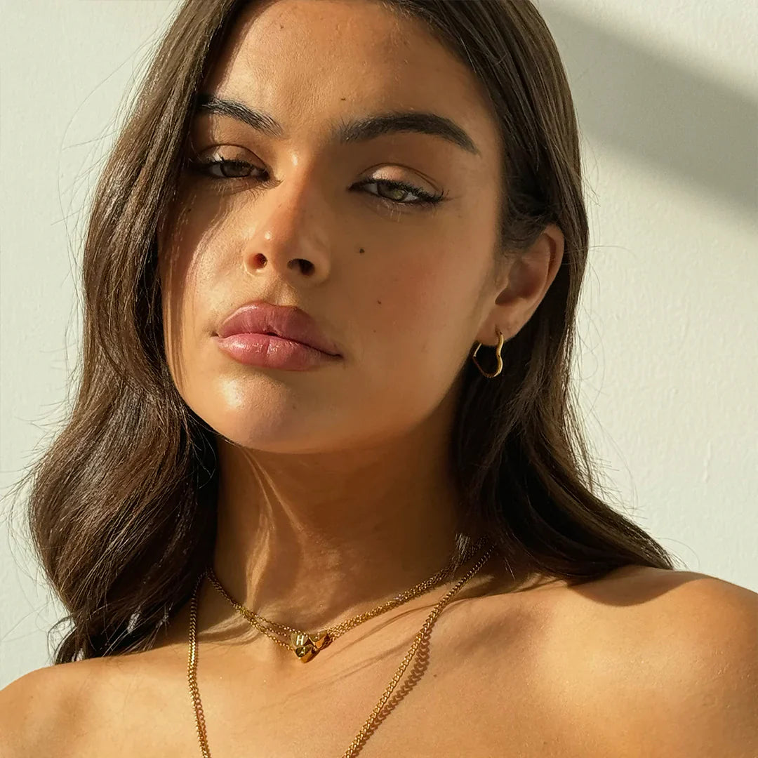 Mini Heart Hoops Earrings