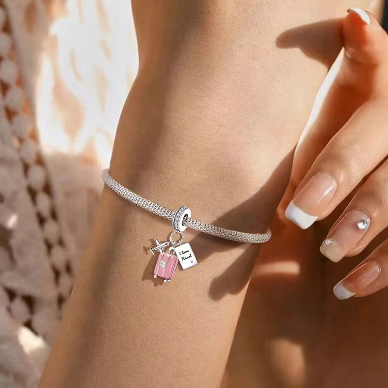 I Love Travel Trio Dangle Charm