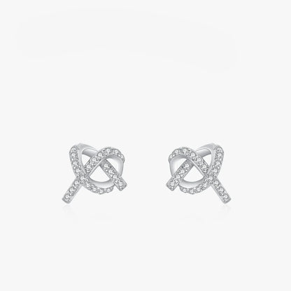 Knot Sparkle Stud Earrings