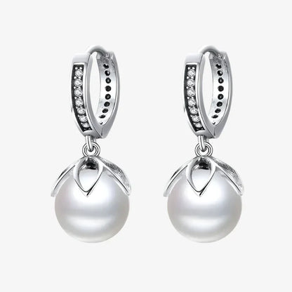 Pearl Sparkle Drop Earrings