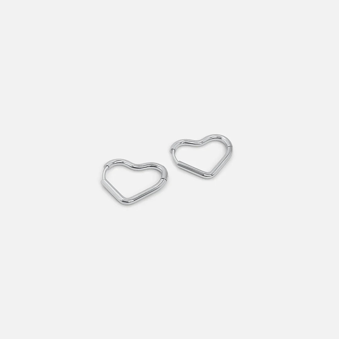 Mini Heart Hoops Earrings