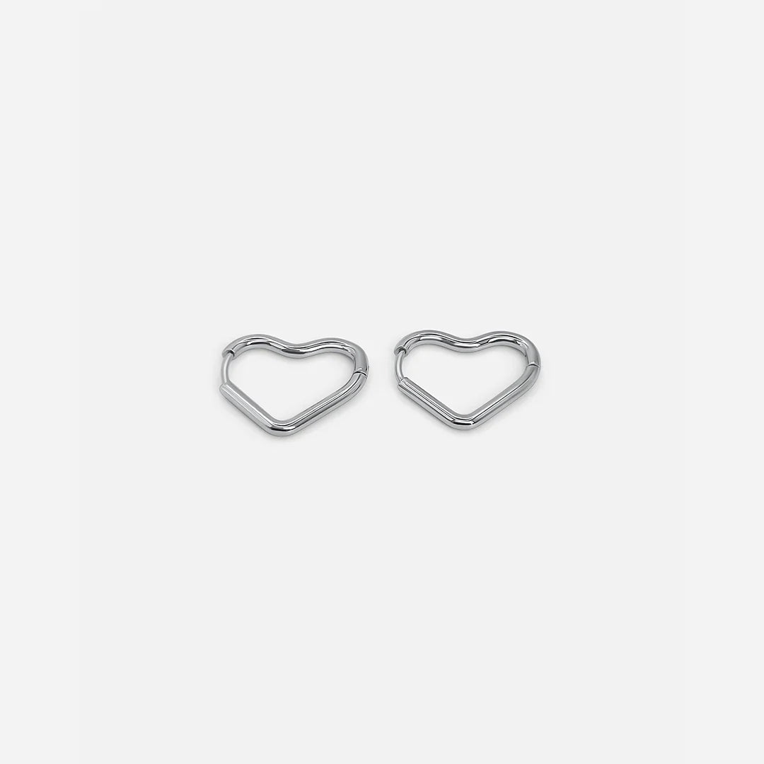 Mini Heart Hoops Earrings