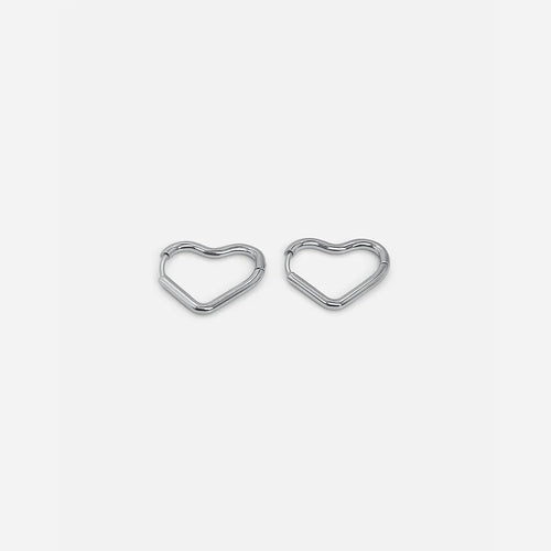 Mini Heart Hoops Earrings