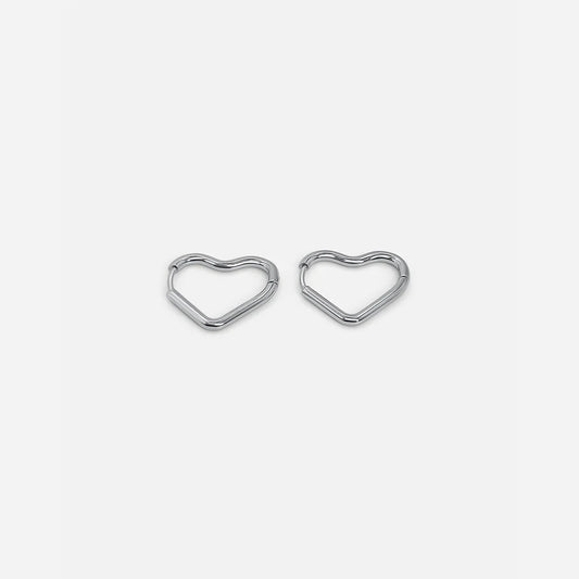 Mini Heart Hoops Earrings