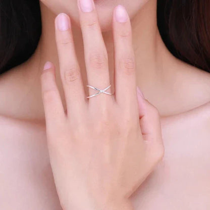 Organic Shaped X  Bypass Ring