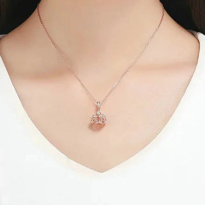 Regal Rose Gold Crown Dangle Charm