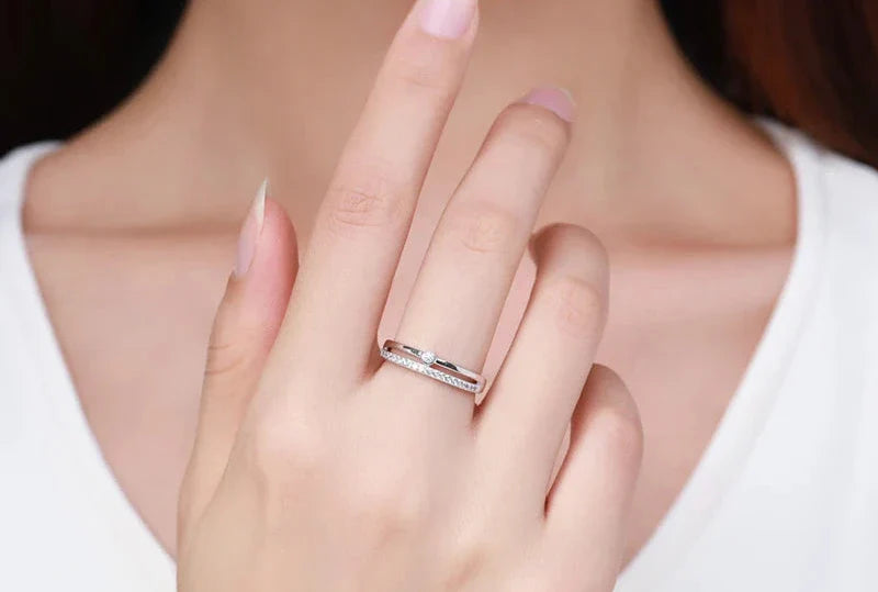 Diana Two-row Pavé Ring