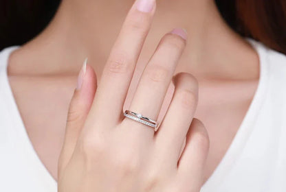 Diana Two-row Pavé Ring