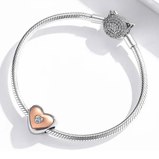 Two Tone Heart Charm