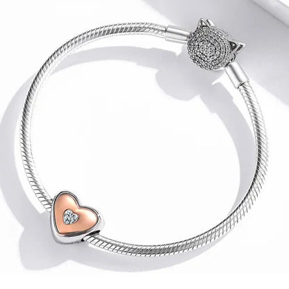 Two Tone Heart Charm