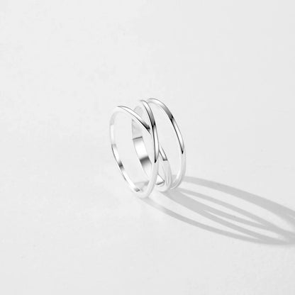 Wave Triple Row Ring