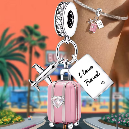 I Love Travel Trio Dangle Charm