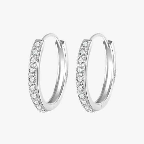 Radiant Silver Hoop Earrings