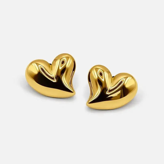 Lover’s Stud Gold Earrings
