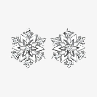 Snowflake Sparkle Stud Earrings