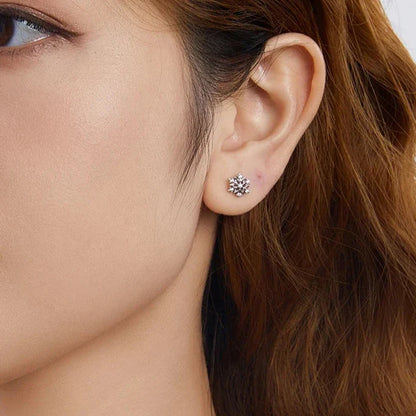 Snowflake Sparkle Stud Earrings