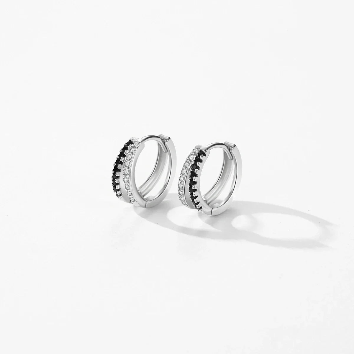 Radiant Double Row Hoop Earrings