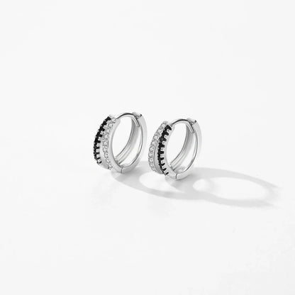 Radiant Double Row Hoop Earrings