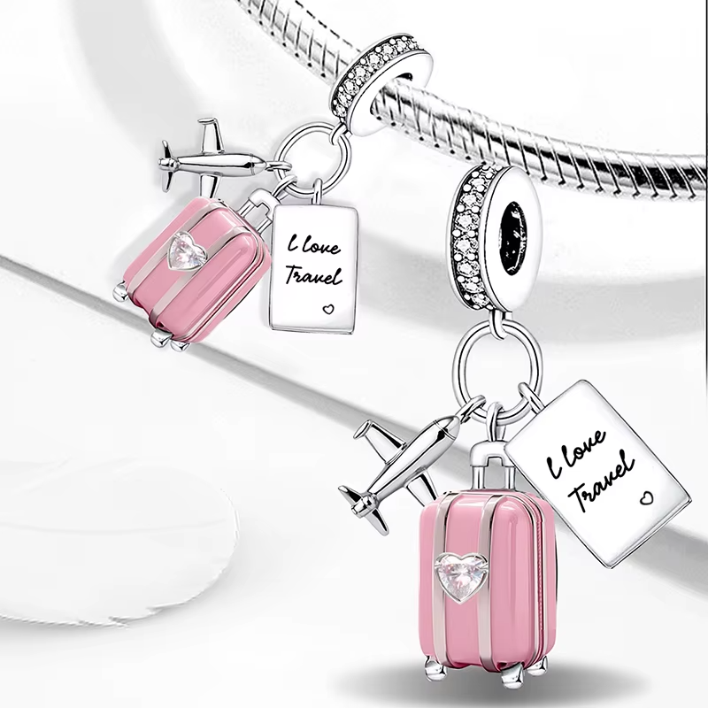 I Love Travel Trio Dangle Charm