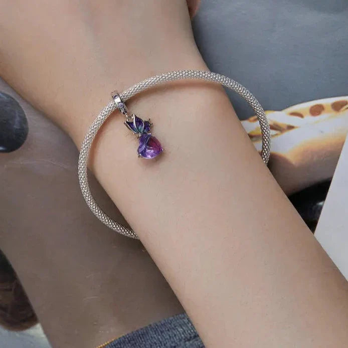 Butterfly & Heart Dangle Charm