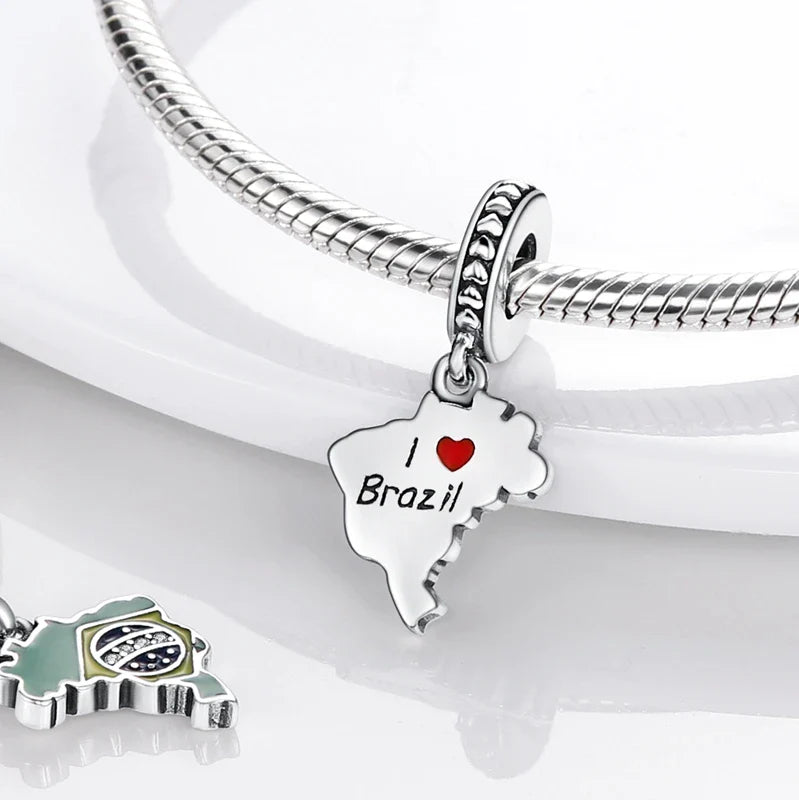 I Love Brazil Dangle Charm