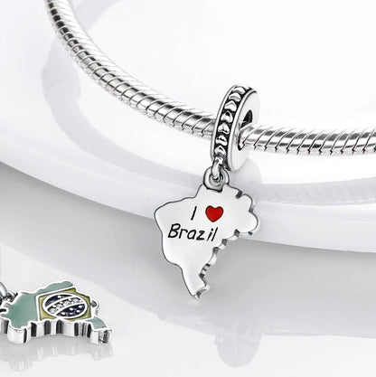 I Love Brazil Dangle Charm