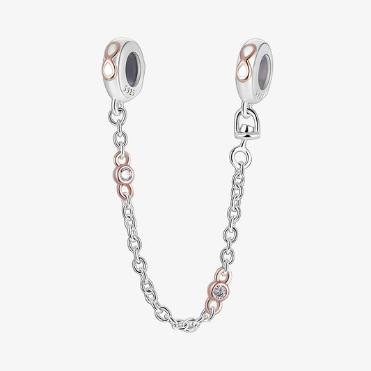 Eternal Rose Infinity Safety Chain Charm