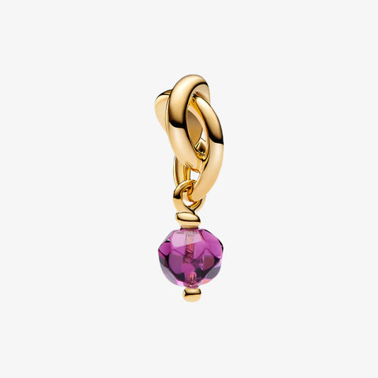 February Birthstone Infinity Charm