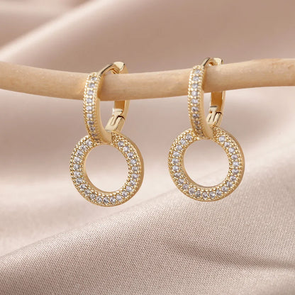 Radiant Round Hoop Earrings